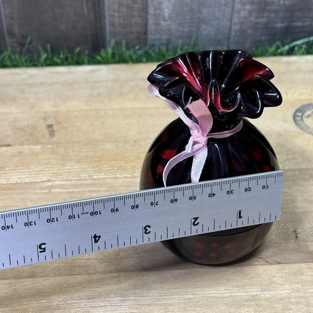 Vintage MCM Pop Up Ballerina Ring Jewelry Box Burgundy Acrylic Novelty Box